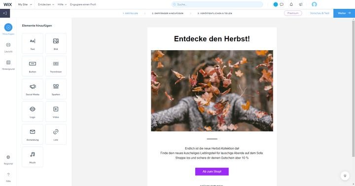 Mit dem Baukastensystem erstellen Sie zügig professionelle E-Mail-Kampagnen