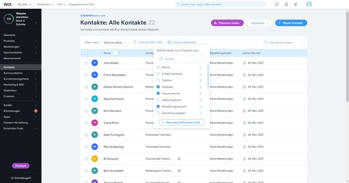 Passen Sie die Kontaktverwaltung nach Ihren Vorstellungen an