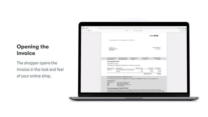Der Whitelabel-Ansatz von Ratepay erstreckt sich auch auf Rechnungsdokumente