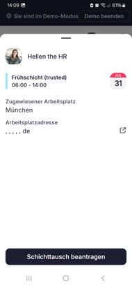 Die Schicht passt nicht? Kein Problem, deine Mitarbeiter:innen können Schichten jederzeit untereinander tauschen. Auch das geht einfach in der App.
