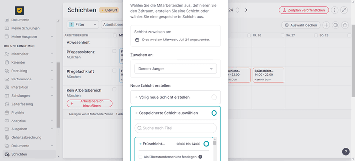 Die Dienstplanung in Factorial ist mir teilweise ein bisschen zu kleinteilig