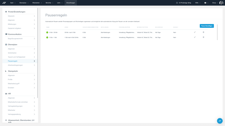 Um gesetzliche Pausen musst du dich schonmal nicht kümmern
