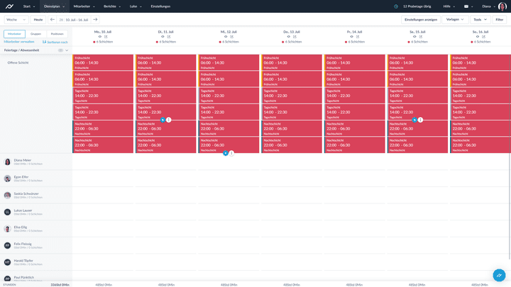 Bevor der Auto-Planer seinen Job machen kann, musst du erst offene Schichten anlegen