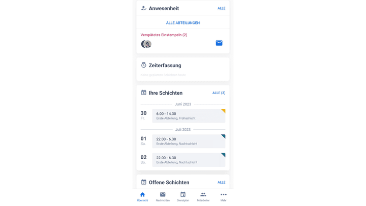 Mit der mobilen App bleibst du auch unterwegs auf dem Laufenden