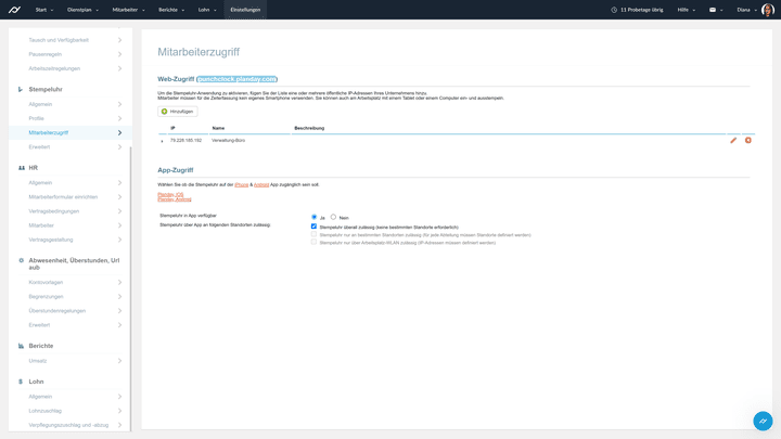 Mit welchen Mitteln Zeiten erfasst werden sollen, musst du erst einrichten