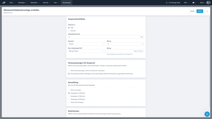 Ich habe noch nie so viel Zeit benötigt, um eine einzige Abwesenheitsart anzulegen