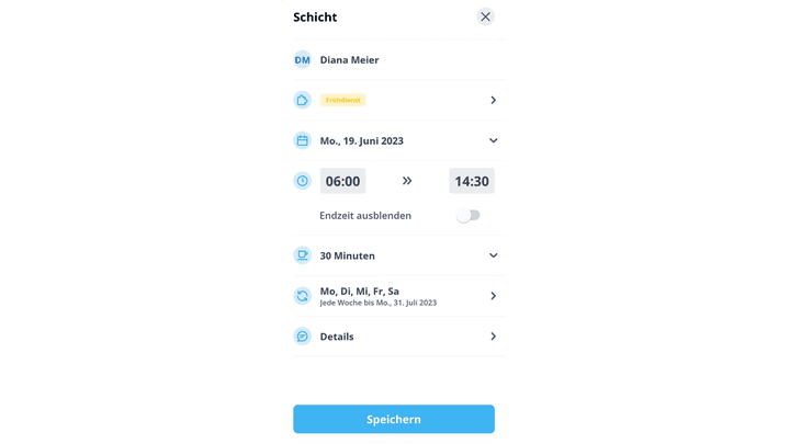 Egal ob in der U-Bahn oder im Eiscafé – plane deine Schichten einfach in der Shiftbase-App