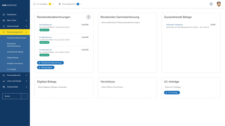 Ihr Personal lädt Reisekostenbelege auch mobil in die Software hoch