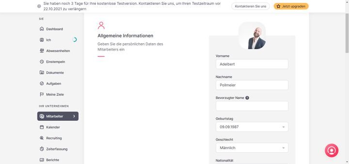 Die Mitarbeiterprofile von Factorial enthalten allgemeine Informationen zu Ihren Teammitgliedern