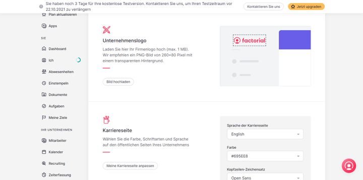 Die Anpassungsmöglichkeiten von Factorial sind auf ein übersichtliches Minimum beschränkt
