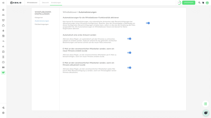 Mit der automatischen Benachrichtigungs-Funktion hältst du die Frist für die Eingangsbestätigung ein