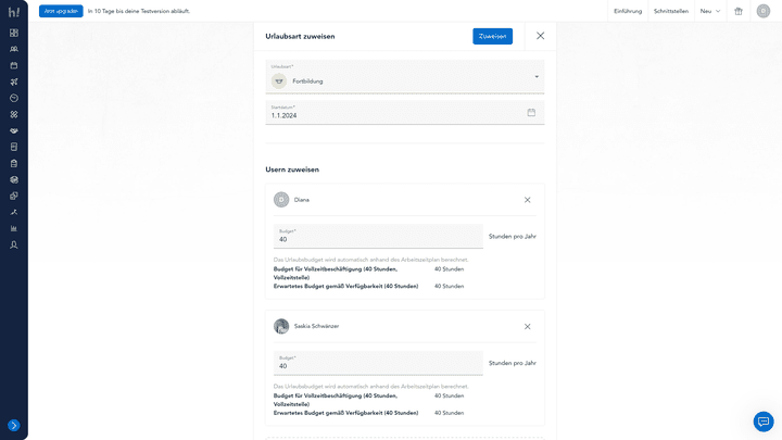 Die Urlaubsverwaltung bietet alles, die Zeiterfassung noch zu wenig