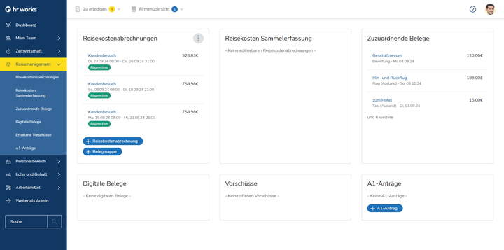 Im Reisekostenmanagement ist HR WORKS ganz vorn mit dabei