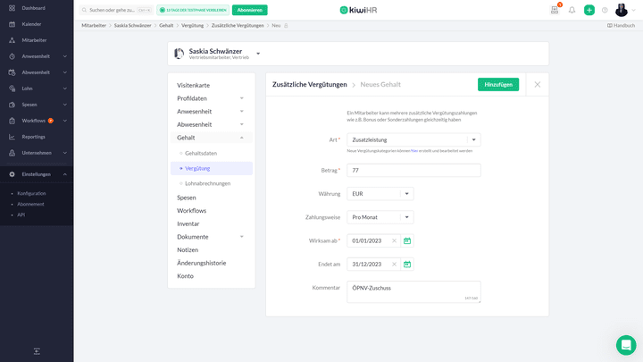 Benefits wie Zusatzzahlungen oder leistungsbezogene Boni motivieren Ihr Personal zusätzlich