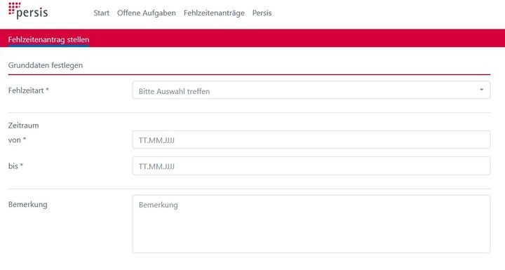 Der Self-Service-Ansatz von Persis. Auch Arbeits- und Fehlzeiten werden von den Mitarbeitern selbst eingetragen