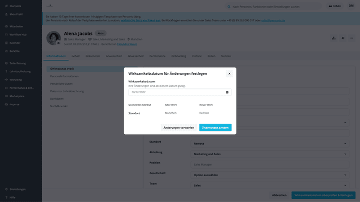 Terminieren Sie bequem Änderungen