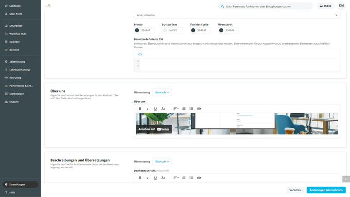 Bei fast allen Recruiting-Funktionen haben Sie völlige Gestaltungsfreiheit