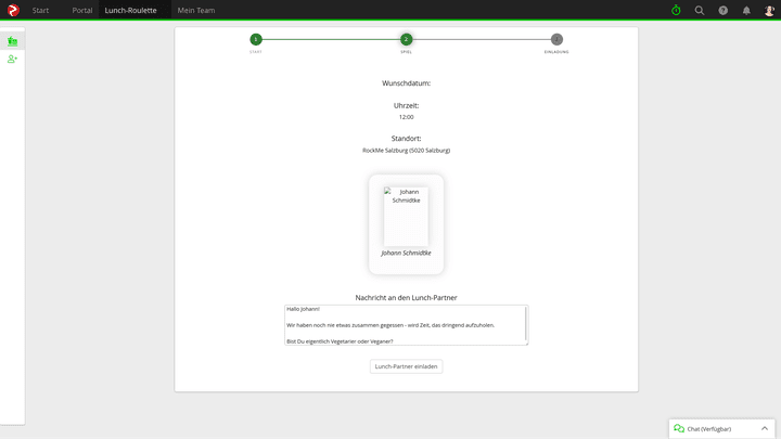 Mit zufällig ausgewählten Lunch-Partnern macht das Mittagessen viel mehr Spaß