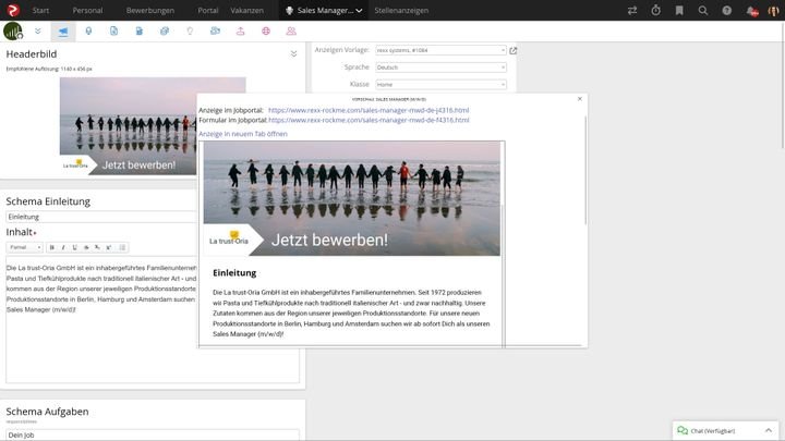 Mit nur wenigen Handgriffen erstellen Sie personalisierte Stellenanzeigen