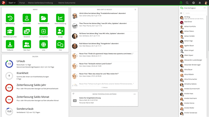 Das Self-Service-Portal ist sehr übersichtlich