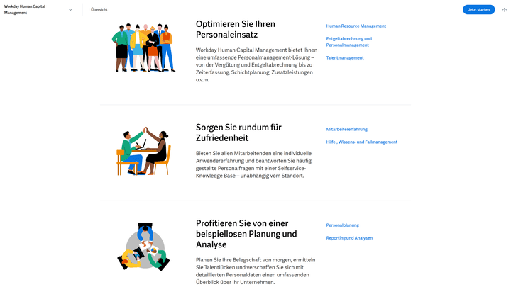 Workdays Funktionen für das Personalmanagement