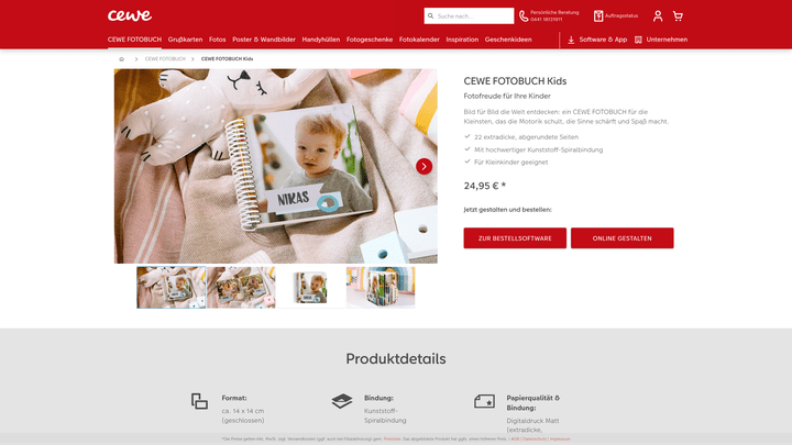 Das CEWE Fotobuch Kids eignet sich zum Beispiel auch zum spielerischen Lernen für die Kleinsten