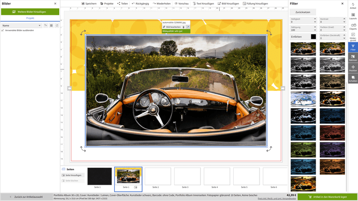 Die Hintergründe sind nicht stumpf einfarbig, sondern auch mit Motiven oder sogar Farbverläufen erstellbar