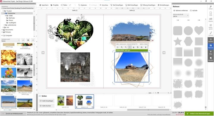 Mit einer Vielzahl von Rahmen könnt ihr euren Bildern das gewisse Etwas verpassen