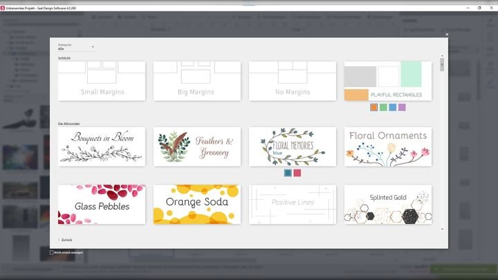 Saal Digital bietet verschiedene Vorlagen für allerlei Anlässe, die zumindest in der Übersicht echt schick aussehen