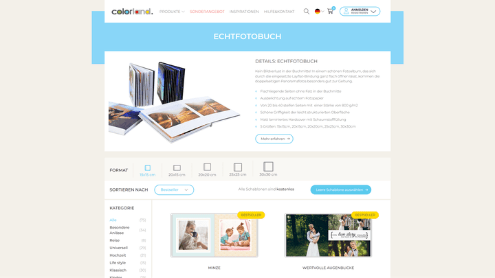 Die Formate für die Fotobücher sind übersichtlich, ja - aber warum gibt es keine Übersicht über alle Formate?