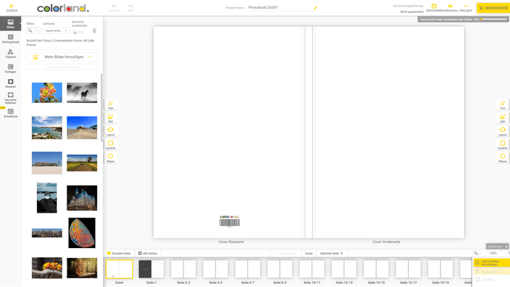 Die komplette Software von Colorland gibt’s nur über den Browser