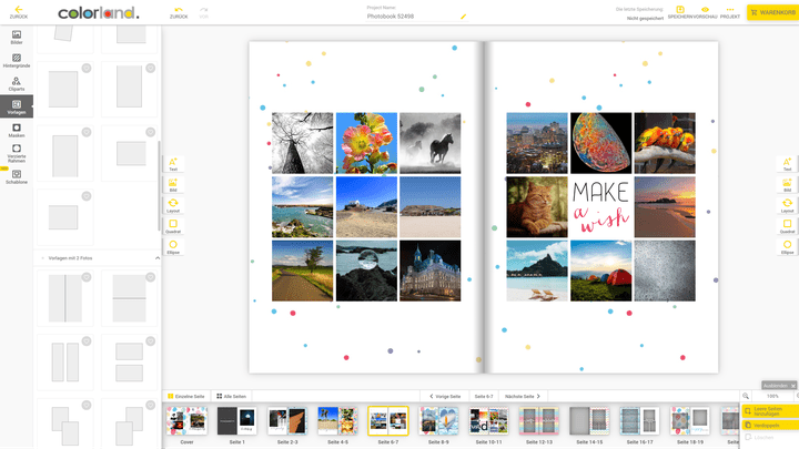 Die Vorlagen sind allesamt recht langweilig - und ausschließlich rechteckig