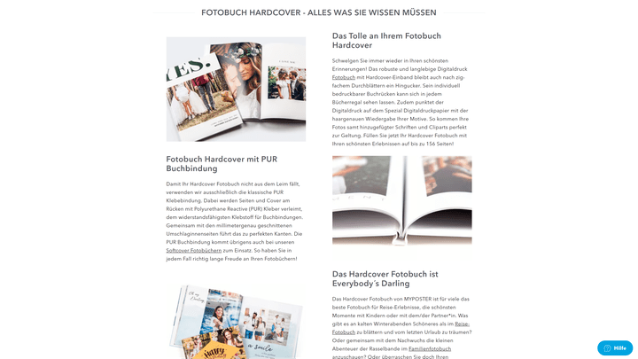 Informationen zu Papier und Bindung findet ihr auf der Webseite - diese sind aber meist relativ nichtssagend, so steht nicht einmal dabei, ob es sich um glänzendes oder mattes Papier handelt