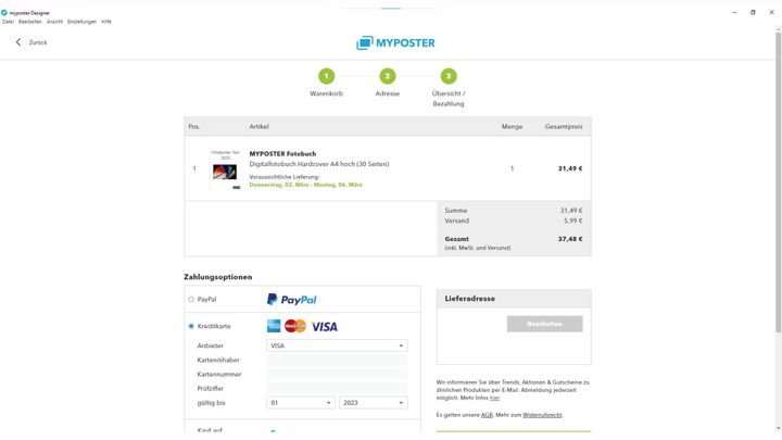 Auf der linken Seite der Bestellübersicht könnt ihr eure bevorzugte Zahlungsmethode auswählen. Das sind so viele, dass sie noch nicht mal in ein Bild passen.