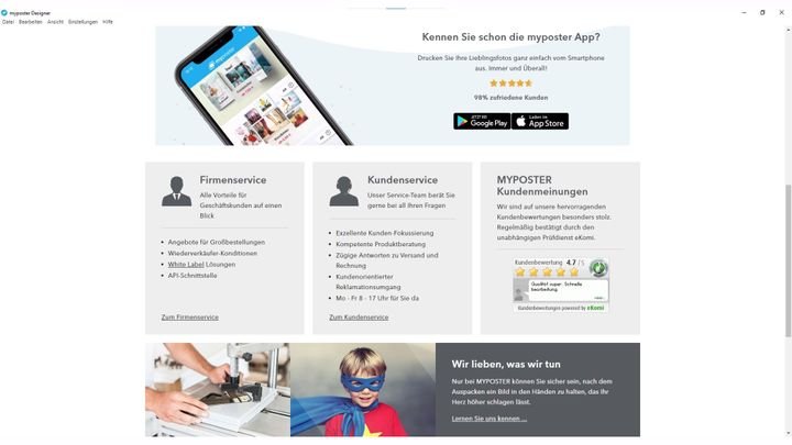 Für Kunden- bzw. Firmensupport gibt es zwei unterschiedliche Anlaufstellen