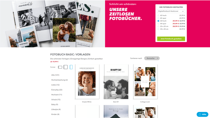 Die Kosten seht ihr auf der Webseite - immer wieder auch mit Angeboten