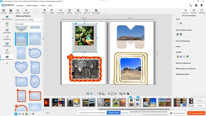 Mit den richtigen Rahmen und Masken könnt ihr auch “langweilige” Layouts des Assistenten ein wenig aufpeppen