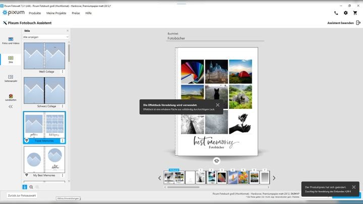 Verschiedene Vorlagen kommen mit einem dem gewählten Anlass entsprechenden Design - und manche kosten extra