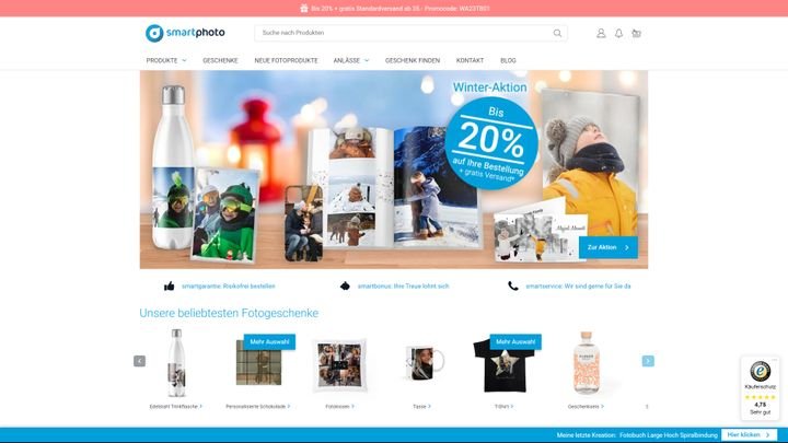 Die Startseite von smartphoto