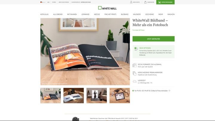 Die Whitewall-Webseite setzt sich durch Design und Ansprache schon von der Konkurrenz ab