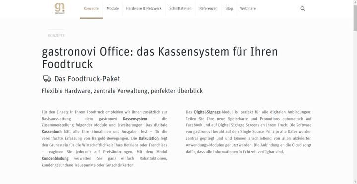 Manche Anbieter stellen Pakete und Tools für kleine Verkaufsräume und -buden zur Verfügung