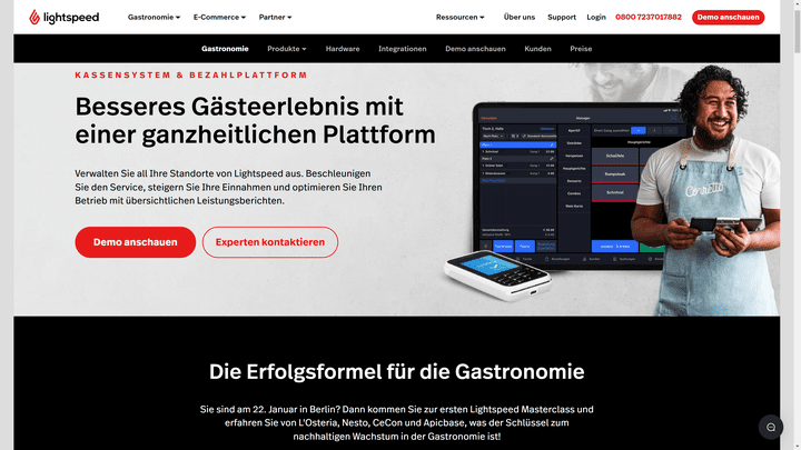 Das Lightspeed Kassensystem für Gastronomie-Betriebe