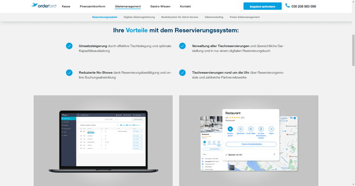 Lass deine Kundschaft selbstständig Plätze in deinem Restaurant buchen