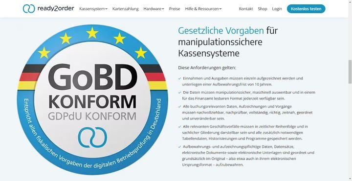 Achten Sie darauf, ob Ihr gewünschtes mobiles Kassensystem auch GoBD-konform arbeitet