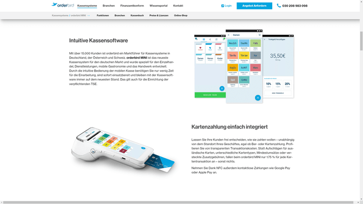 Nutze das mobile MINI-System by orderbird