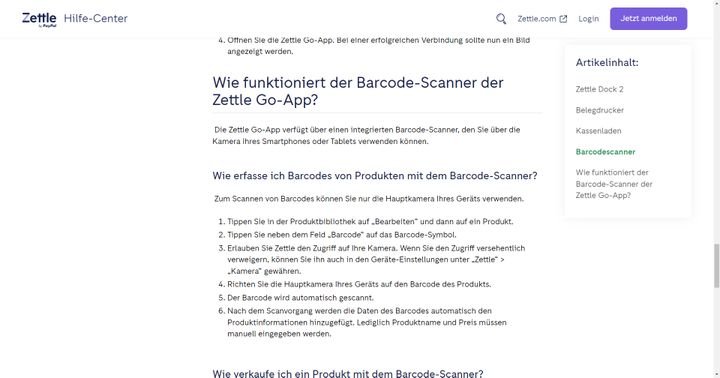 Mit der mobilen App von Zettle machst du dein Smartphone oder dein Tablet zum Barcode-Scanner