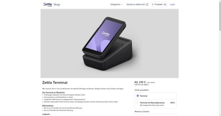 Mit dem Terminal hast du dein Kassensystem immer dabei