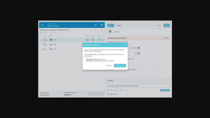 Nach der automatischen Reisekostenabrechnung musst du nur noch prüfen und ggf. korrigieren