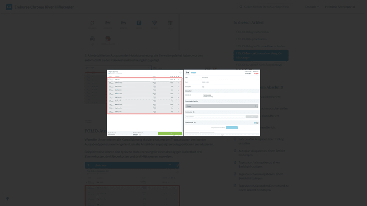 Das FOLIO-Feature wertet Hotelrechnungen automatisch aus – Posten für Posten