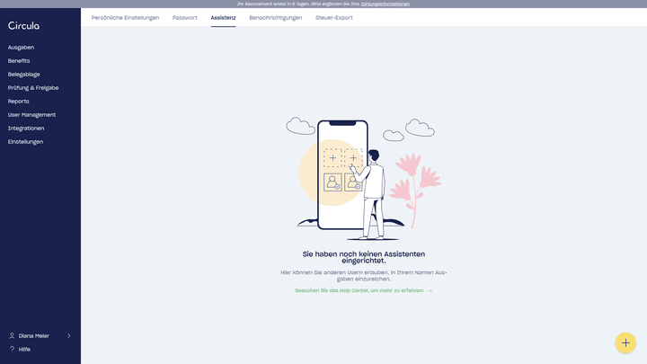 In Circula gibt es sogar eine Assistenz-Funktion